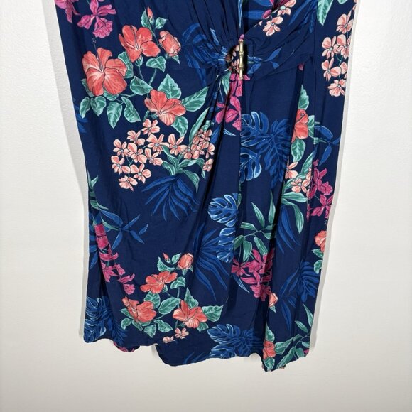 Tommy Bahama Women L Carmela Fabric Clara Breezy Bouquet Faux-Wrap Dress NWOT - Picture 4 of 12